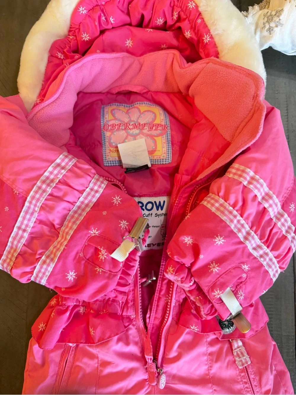 Obermeyer Pink One-Piece snowsuit